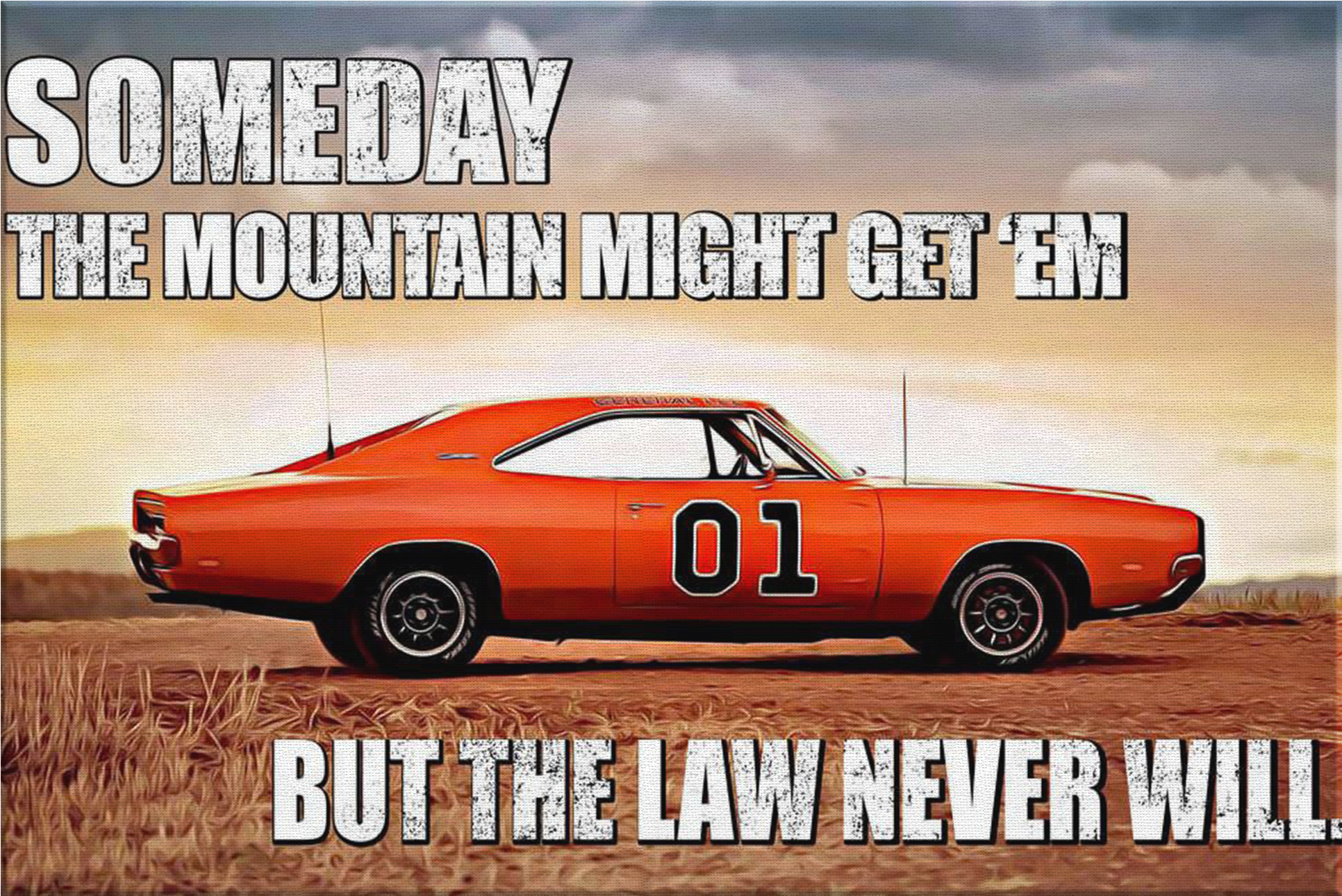 General Lee Car Canvas Wrap - Dodge Charger (2000x2000), Png Download