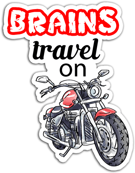 Brains Travel On Motorcycle / Sticker - Cafepress Bichon Frise Dad Tile Coaster (600x600), Png Download