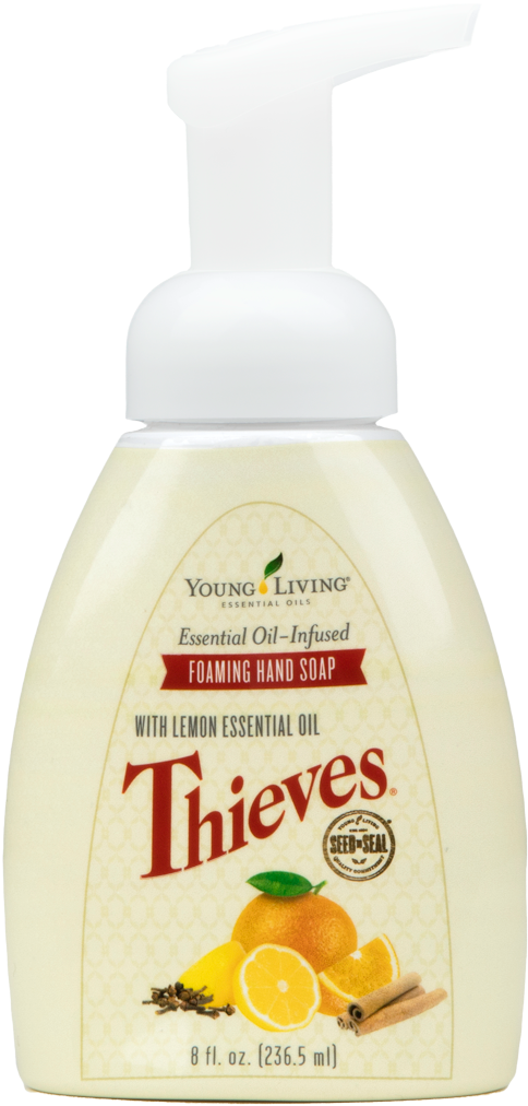 Thieves Hand Soap - Young Living Fruit & Veggie Soak 16oz (561x1158), Png Download