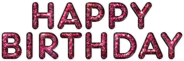Happy Birthday Purple Letters - Happy Birthday Png Fonts (630x360), Png Download