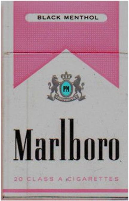 Marlboro Cigarettes, Blue, Menthol, 100's - 20 Cigarettes (1024x1109), Png Download