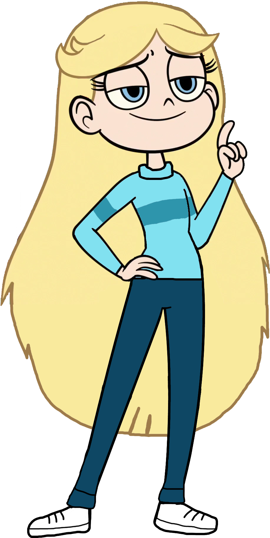 Copia De Star Butterfly Wears Jeans And Pink Sweter - Star Butterfly Con Diferente Outfit (1127x1862), Png Download