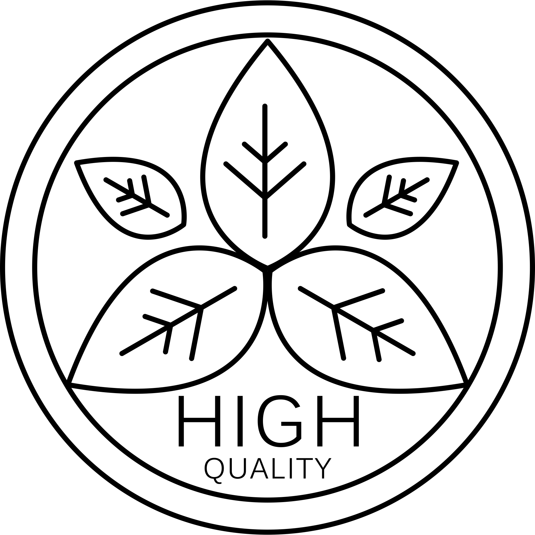 High Quality Leafy Rubber Stamp - Snowflake (1770x1772), Png Download