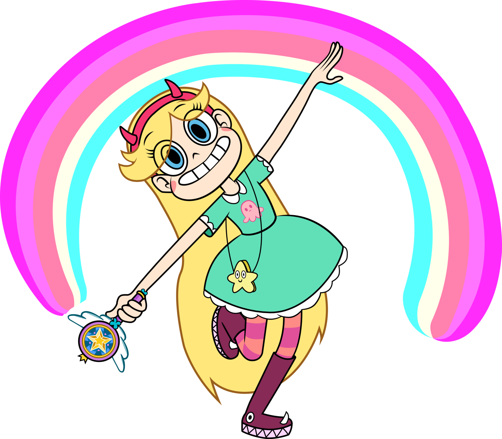Star Butterfly - Star Butterfly Rainbow (1600x1402), Png Download