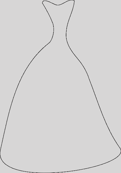 Free Wedding Dress Silhouette Clip Art Dress Shilouete - Wedding Dress (414x592), Png Download