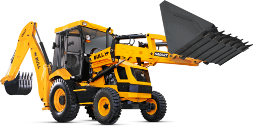 Bull Backhoe Loader - Bull Smart Backhoe Loader (500x249), Png Download