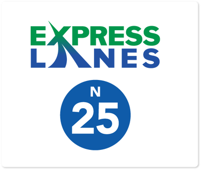 North I-25 Express Lanes - Interstate 25 (400x338), Png Download