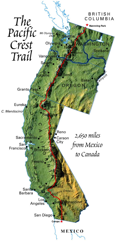 For My Pct Hike Including Town Stops, Approximate Dates - Pacific Crest Trail Thru Hike (497x1013), Png Download