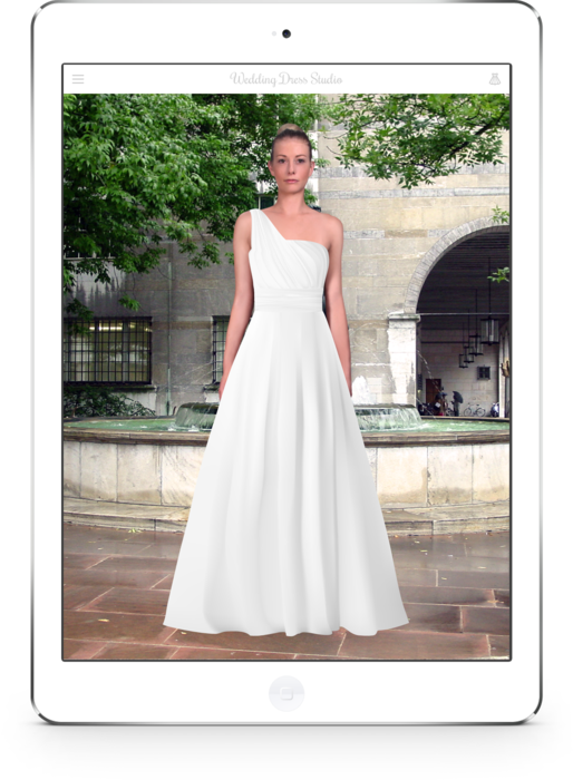 Create Your Own Wedding Dress And Try-it On Your Own - Wedding Dress (514x700), Png Download