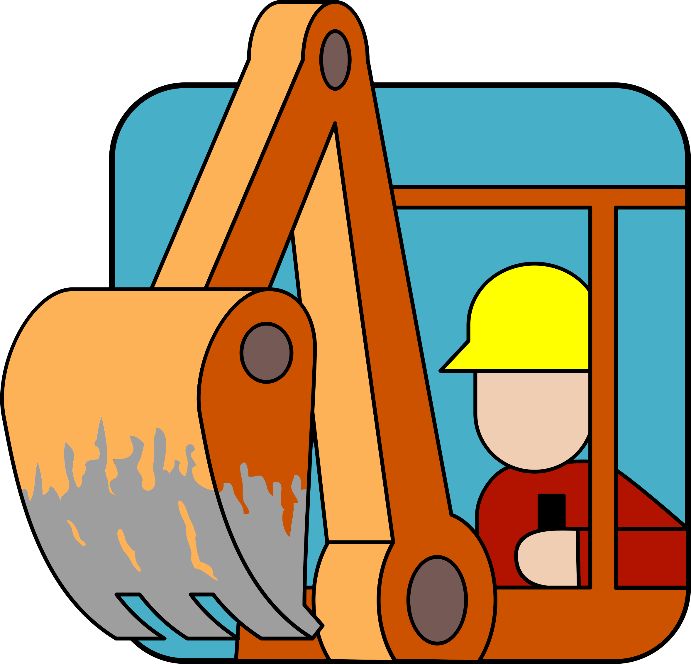 This Free Icons Png Design Of Backhoe Operator (2356x2264), Png Download