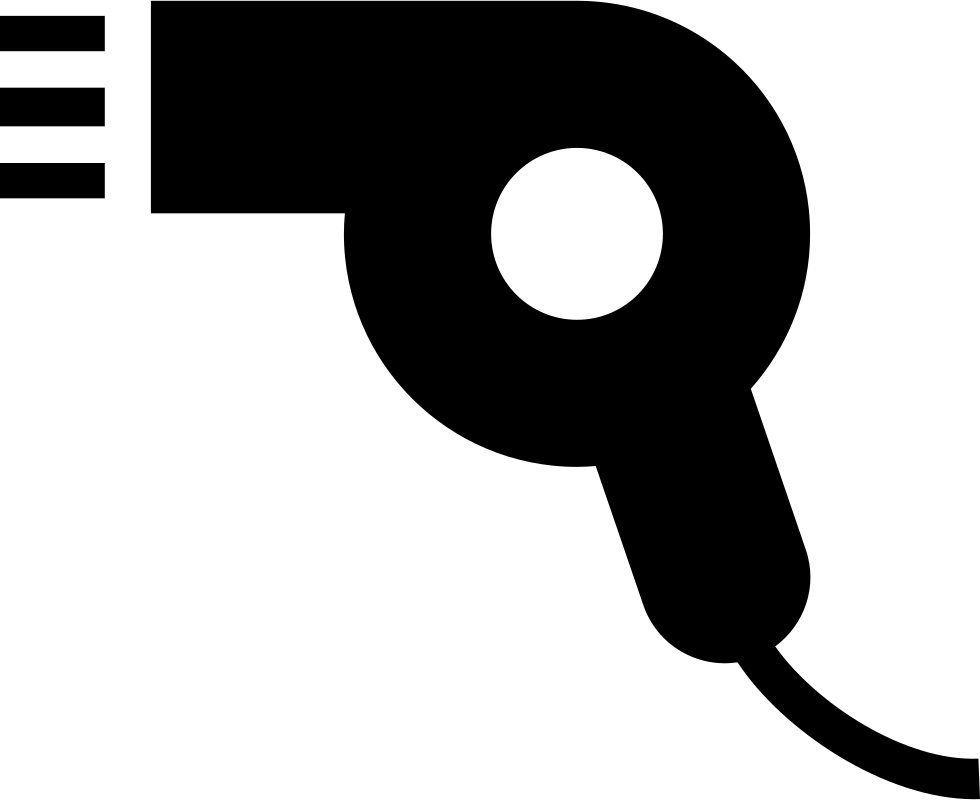 Hair Dryer Hairdryer Comments - Hairdryer Icon (980x800), Png Download