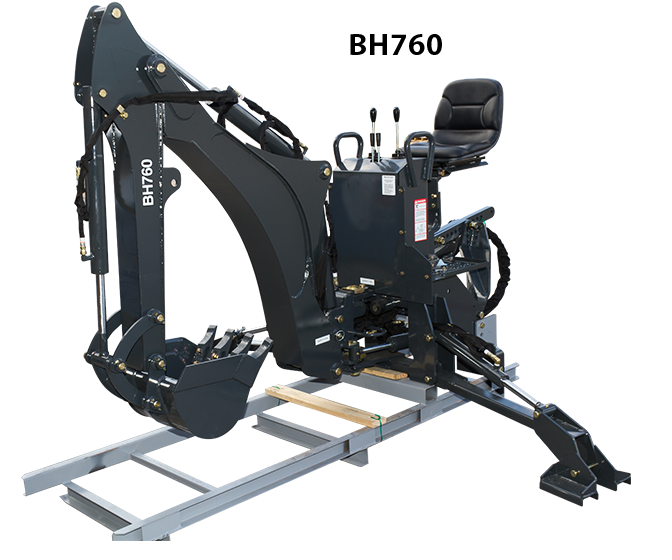 Bh 760 Backhoe (671x577), Png Download