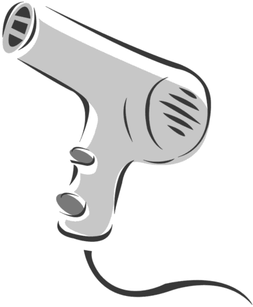 Clip Art Hair Dryer (369x448), Png Download