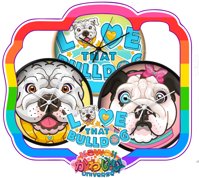 English Bulldog Clipart Kawaii - Clip Art (800x800), Png Download