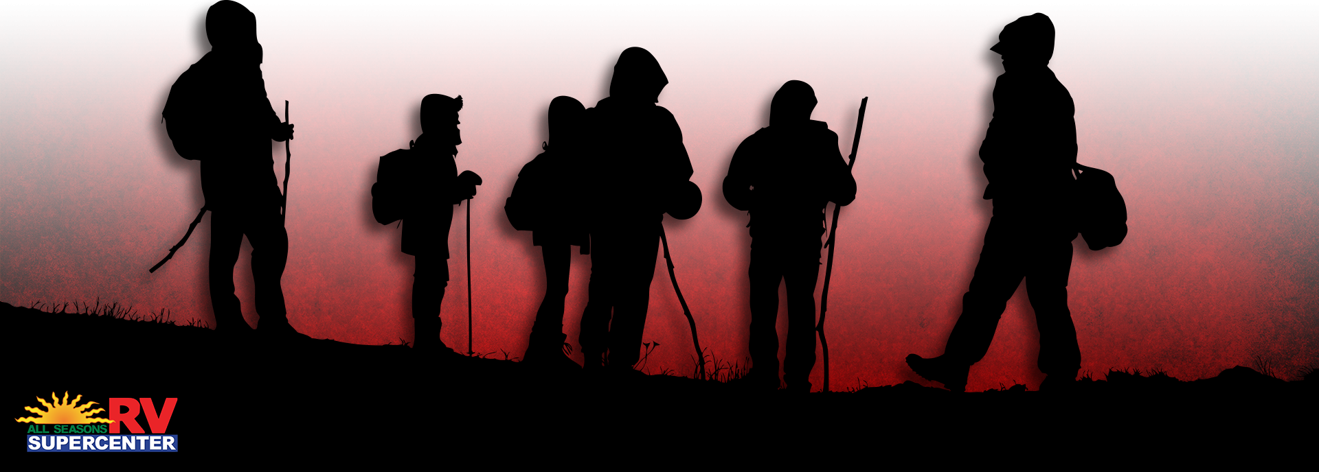 Heading Out Hiking Allows You To Explore Nature In - Silhouette (1920x688), Png Download
