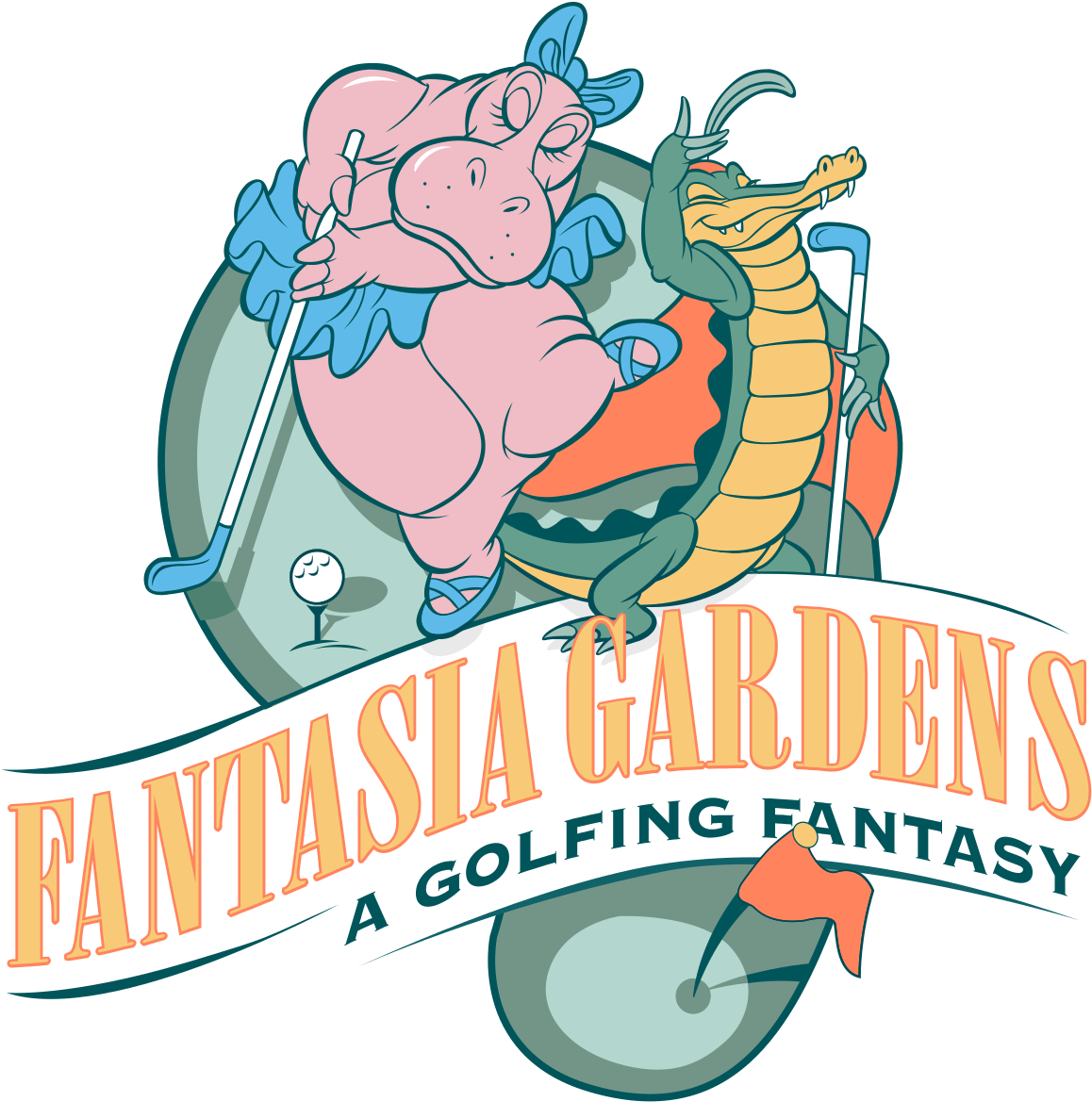 Fantasia Gardens Miniature Golf - Fantasia Gardens Mini Golf Logo (1200x1278), Png Download