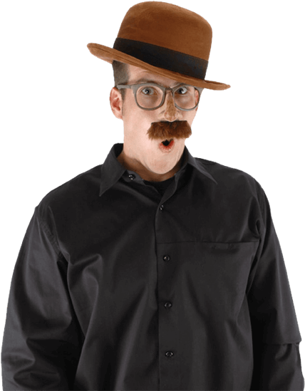 Brown Bowler Hat - Bowler Brown Hat (555x555), Png Download