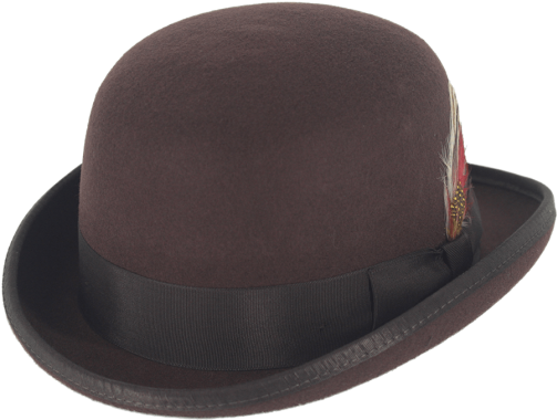 Brown Wool Bowler Hat By Gamble & Gunn - Cap (560x560), Png Download