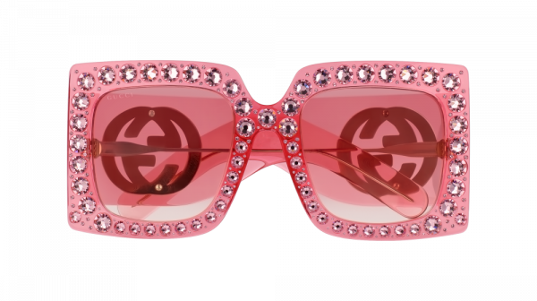 Gucci Gg0145s Style-color Pink - Gucci Gg0145s - Pink/pink Shaded (600x336), Png Download