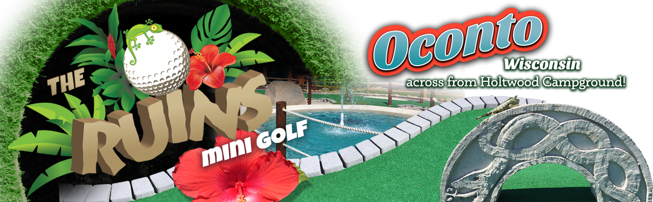 The Ruins Miniature Golf Oconto Wisconsin - The Ruins Adventure Mini Golf & Ice Cream (1280x397), Png Download