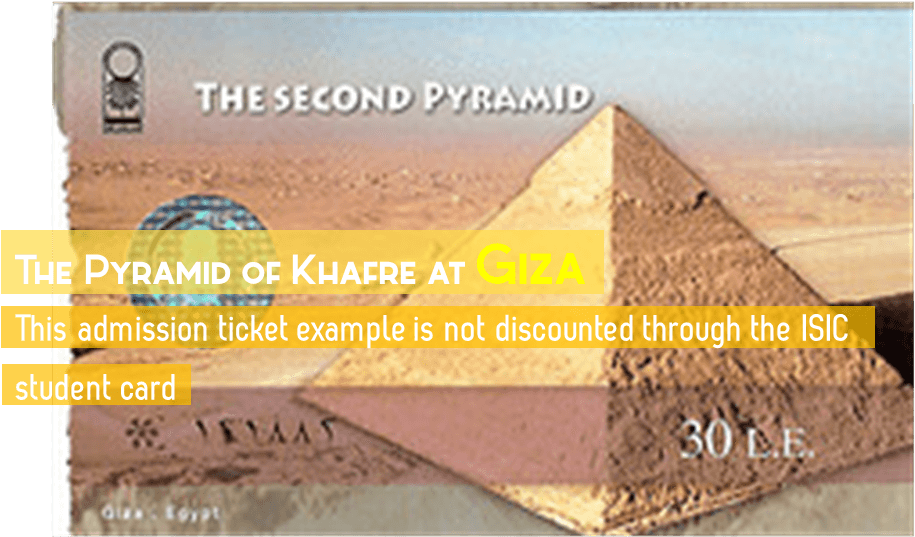 Ticket Displayed Is 50% Discounted Through The Isic - Pyramid (991x664), Png Download