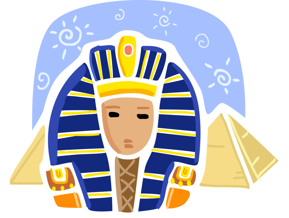 Vector Illustration Of Ancient Egyptian Pyramid Of - Cartoon Sphinx (930x700), Png Download