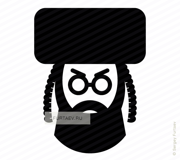 Orthodox Jew - Jew Vector (620x553), Png Download