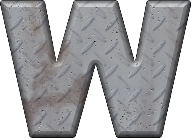 Letter W 3d Png (646x467), Png Download