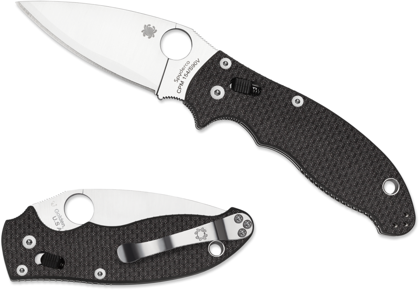 Spyderco C101cfpe2 Manix 2 Cf Cpm154/s90v Sprint Run - Spyderco C101cfpe2 Manix 2 S90v 154cm Carbon Fiber (1051x800), Png Download