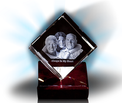 Balancing Crystal Cube Comes In 3 Unique Sizes - Laser Engraving (518x441), Png Download