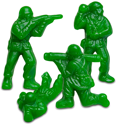 Gummi Army Guys - Albanese Confectionery Green Gummy Army Men: 5lb Bag (500x500), Png Download