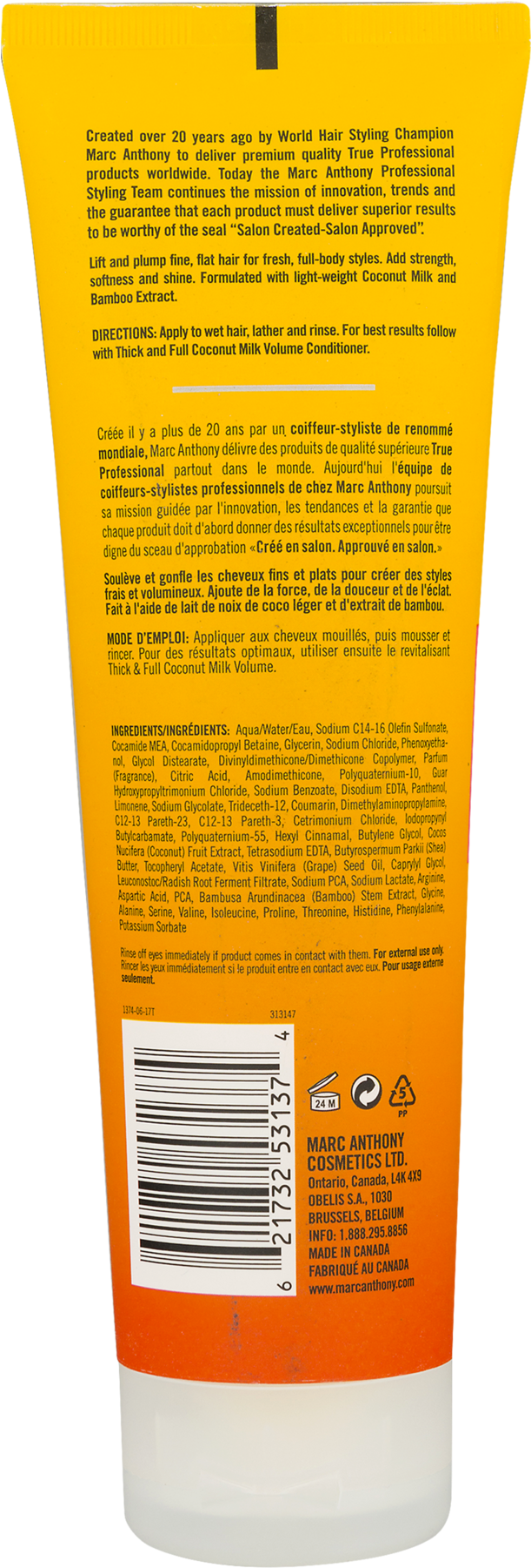 Marc Anthony True Professional Thick & Full Coconut - Sunscreen (1800x1800), Png Download