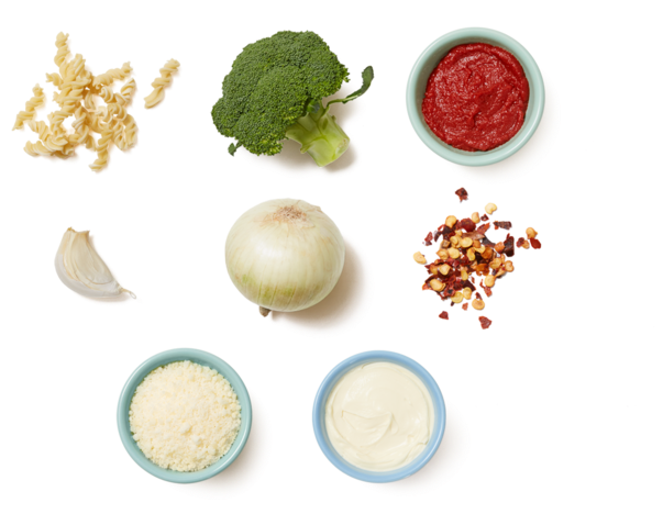 Fresh Fusilli & Broccoli With Tomato Sauce & Pecorino - Vegetable (700x477), Png Download