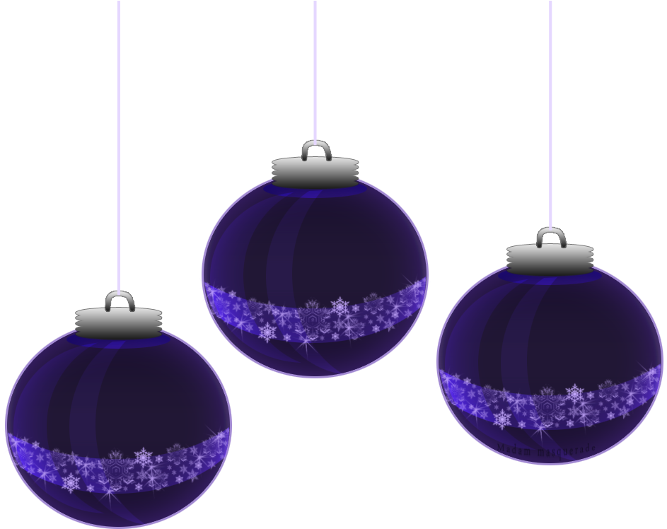 Christmas Baubles Png - Baubles With Transparent Background (1296x864), Png Download