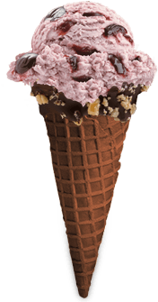 Waffle Cone Png Picture - Chocolate Waffle Cone Ice Cream (400x340), Png Download