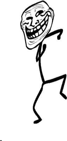Troll Face Dancing Png (320x480), Png Download