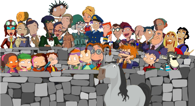 The Group Of Waterslide El Dorado - All Grown Up Movie Nickelodeon Movies Wikia (800x521), Png Download