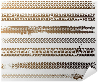 Dirty Tire Tracks Vector Illustration Poster • Pixers® - Bike Muddy Tyre Track (400x400), Png Download