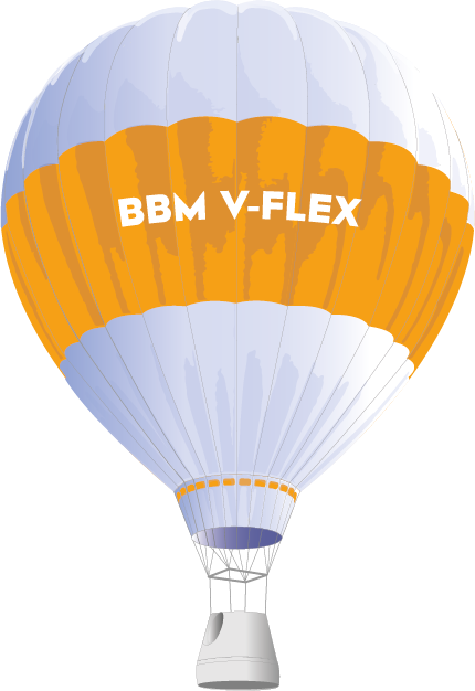 Bbm V-flex - Hot Air Balloon (430x626), Png Download
