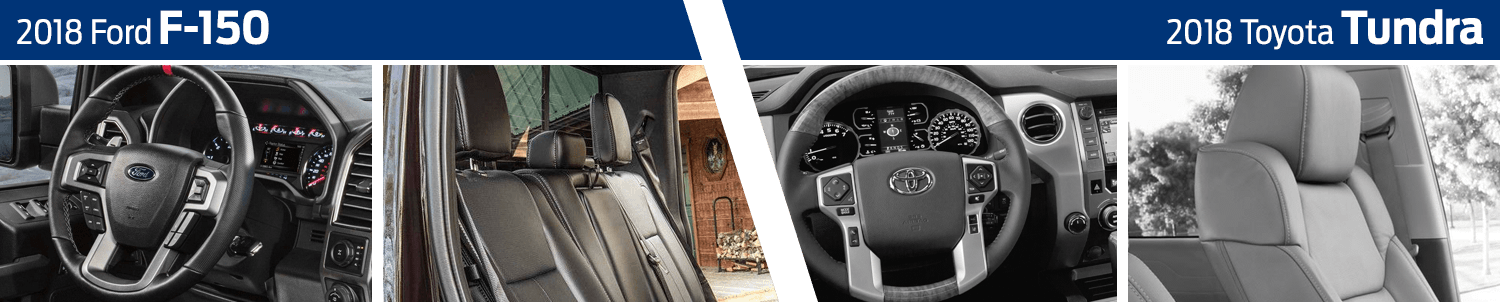 2018 Ford F-150 Vs 2018 Toyota Tundra Interior Comparison - Toyota Highlander (1500x305), Png Download