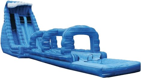 Water Slide - Wave Inflatable Water Slide (500x324), Png Download