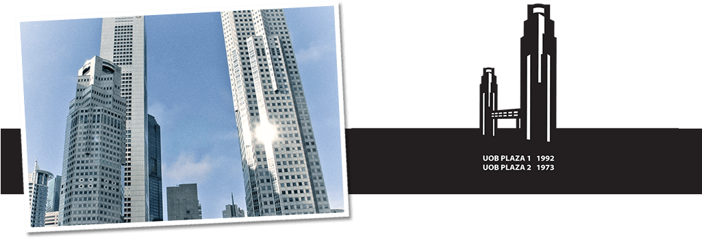 Uob Plaza 1 Is One Of The Tallest Buildings In Singapore - Building Uob Png (1024x376), Png Download