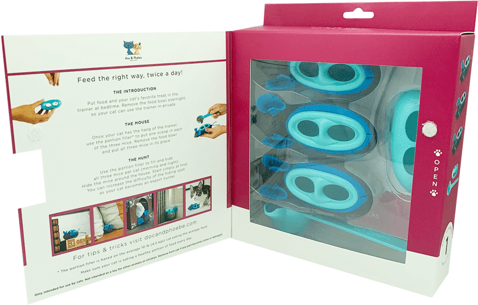 Indoor Hunting Feeder - Doc & Phoebe's Indoor Hunting Cat Feeder (983x1024), Png Download