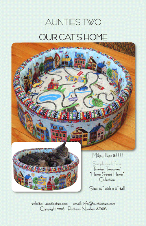 At603 Our Cat's Home - Our Cat's Home Quilt Pattern | By Aunties Two At603 (1170x779), Png Download