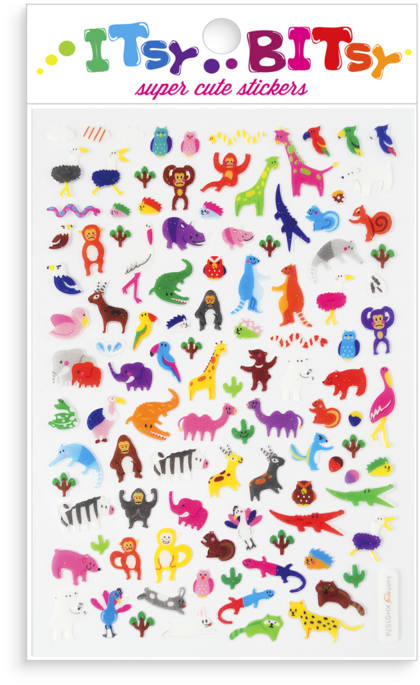 Itsy Bitsy Super Cute Stickers - Itsy Bitsy Stickers - Googly Eyed Food (800x800), Png Download