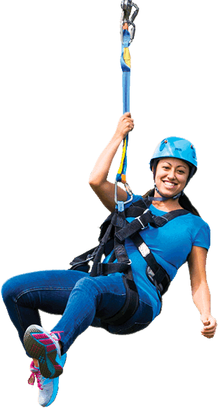 Zipline Girl - Beauty Woman Climber Transparent (311x581), Png Download
