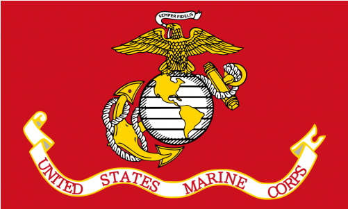 Marine Corps Flag (500x500), Png Download