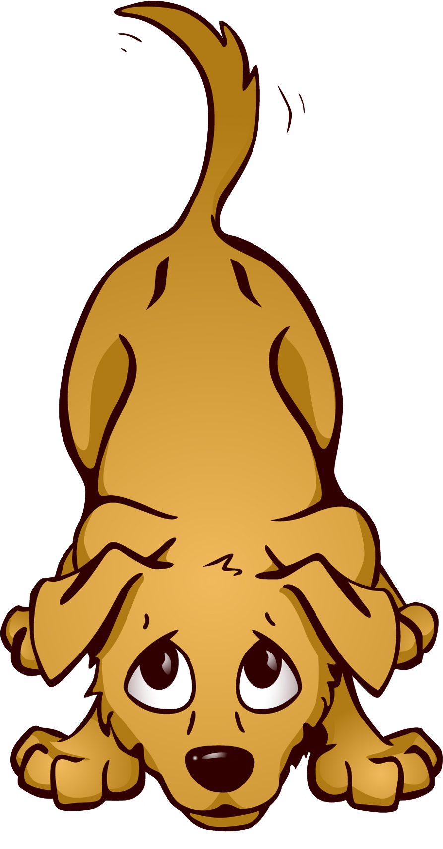 Tail Clipart Real Dog - Wagging Tail Clipart (943x1750), Png Download