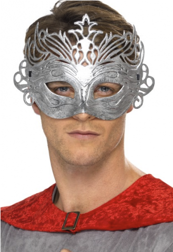 Columbine Silver Mask - Smiffy's Colombina Mask - Silver (504x504), Png Download