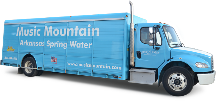 Music Mountain Water Truck - Trailer Truck (800x533), Png Download